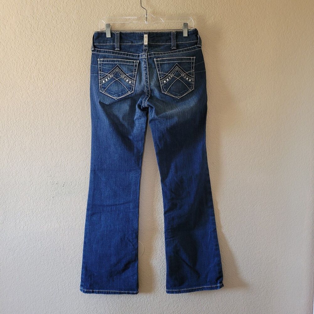 Ariat Real Denim Jean Womens 28R Bootcut Mid Rise Embroidered Western Cowgirl